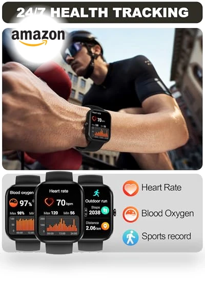 Fitness Smartwatch with Sleep/Heart Rate/spO2 Monitor — Smartwatches, Bambooinn