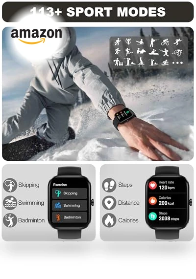 Fitness Smartwatch with Sleep/Heart Rate/spO2 Monitor — Smartwatches, Bambooinn