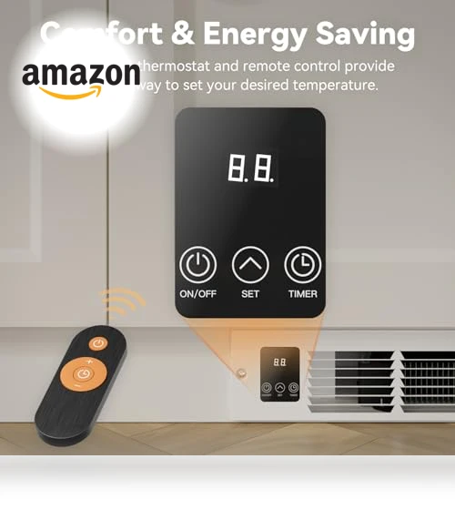 Kickspace Heater with Thermostat and Timer — Portable Heating Solutions, AIREPUSH