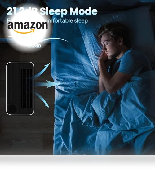 Large Room Air Purifier with Air Quality Monitor — HEPA Air Purifiers, HEYAXA