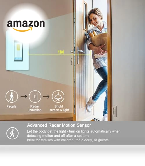 LCD Smart Light Switch with Motion Sensor — Dimmer Switches, LANBON