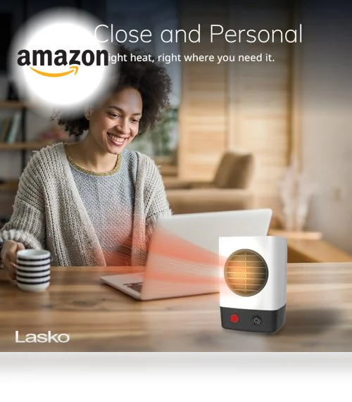 Mini Personal Ceramic Heater — Portable Heating Solutions, Lasko