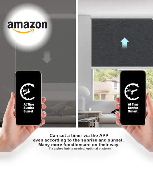 Motorized Blinds with Remote Smart Blackout Shades — Roller, COOLWINDS