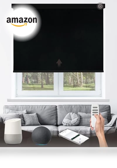 Motorized Roller Shade with Remote Control — Treatment Sets, AIVDIG
