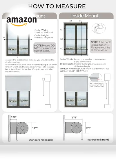 Motorized Roller Shade with Remote Control — Treatment Sets, AIVDIG