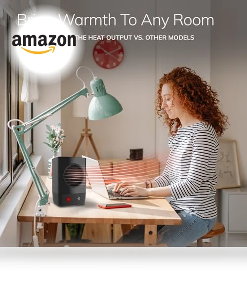 MyHeat Mini Personal Ceramic Space Heater — Portable Heating Solutions, Lasko