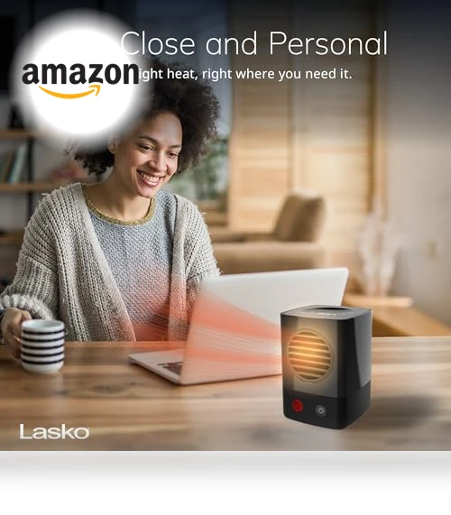 MyHeat Mini Personal Ceramic Space Heater — Portable Heating Solutions, Lasko
