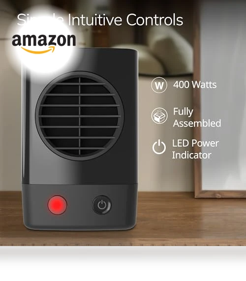 MyHeat Mini Personal Ceramic Space Heater — Portable Heating Solutions, Lasko
