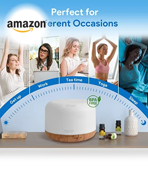 Premium Essential Oil Diffuser with Remote Control — Diffusers, ASAKUKI
