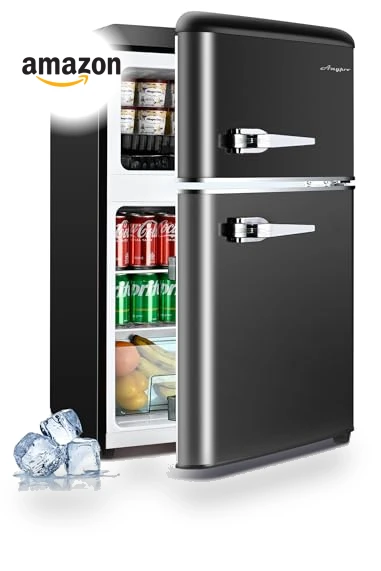 Retro Refrigerator with Freezer — Mini Fridges, Anypro