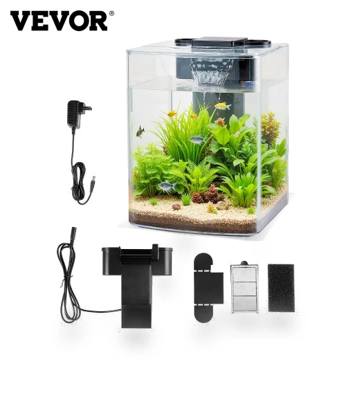 Smart Arch Clear Fish Tank Aquarium — Gravel Cleaners, VEVOR