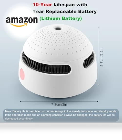 Smart Smoke Detector with 10-Year Battery — Smoke Detectors, Soewolit