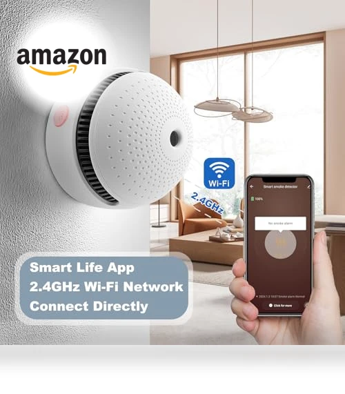 Smart Smoke Detector with 10-Year Battery — Smoke Detectors, Soewolit