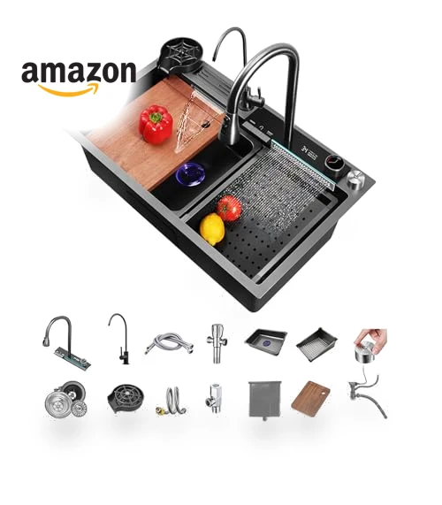 Smart Waterfall Kitchen Sink — Single Basin Sinks, FVVJVV