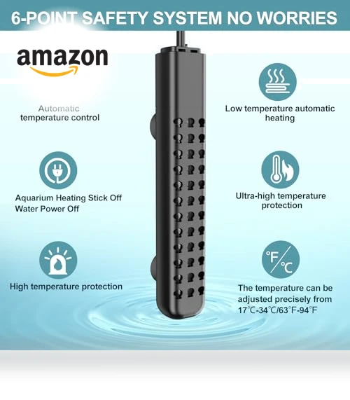 Submersible Aquarium Heater — Heaters & Chillers, HANLESHUKA