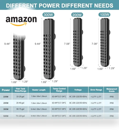 Submersible Aquarium Heater — Heaters & Chillers, HANLESHUKA