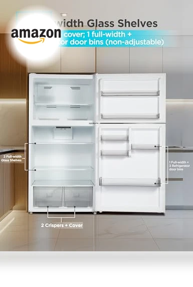 Top Mount Refrigerator with Freezer — Mini Fridges, BLACK+DECKER