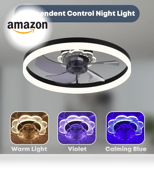 Upgraded Low Profile Ceiling Fan with Light — Ceiling Fan Lighting Solutions, Fszdorj