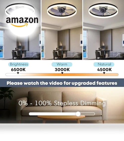 Upgraded Low Profile Ceiling Fan with Light — Ceiling Fan Lighting Solutions, Fszdorj