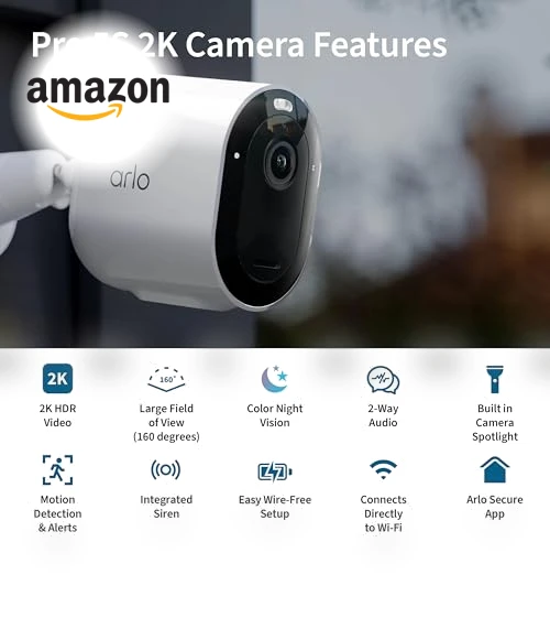 Wireless Home Security Camera with Spotlight — Smart Home Security, Arlo