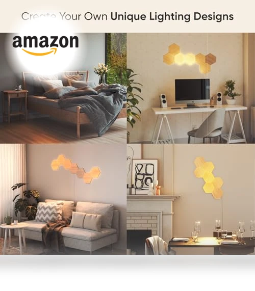 Wood Look Smart Wall Lights — Creative Lighting Solutions, Nanoleaf