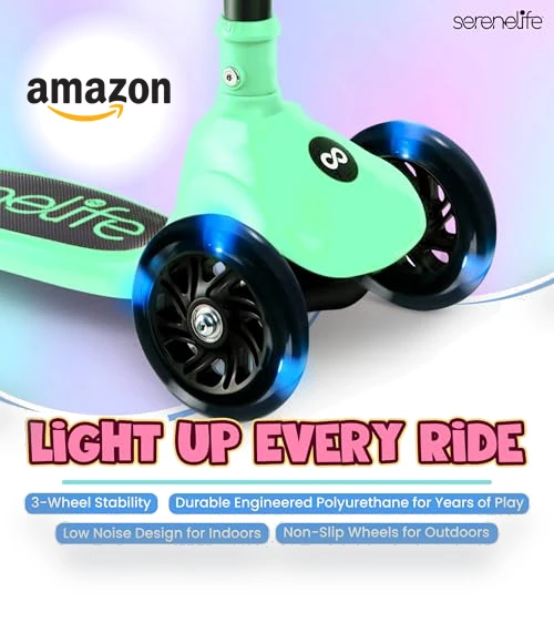 3 Wheel Foldable Kids Scooter — Push Scooters, SereneLife