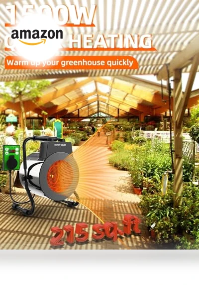 Greenhouse Heater with Digital Thermostat — Portable Heating Solutions, Buyplus