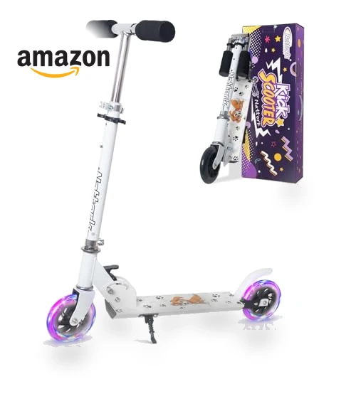 Kids Kick Scooter with Light Up Wheels — Push Scooters, Nattork