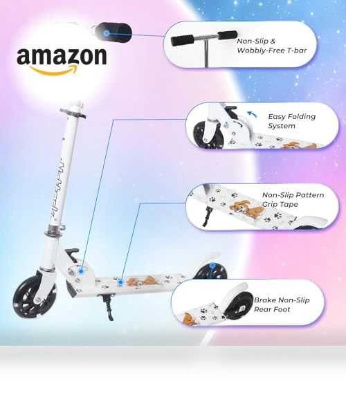 Kids Kick Scooter with Light Up Wheels — Push Scooters, Nattork