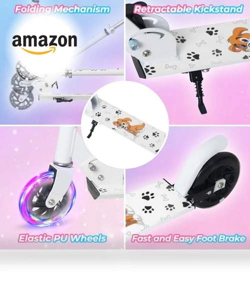 Kids Kick Scooter with Light Up Wheels — Push Scooters, Nattork