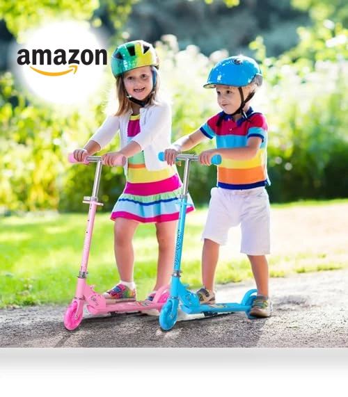 Kids Kick Scooter with Light Up Wheels — Push Scooters, Nattork