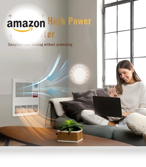 Large Capacity In-Wall Heater with Thermostat — Portable Heating Solutions, Leafinnerin