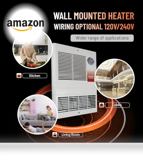 Large Capacity In-Wall Heater with Thermostat — Portable Heating Solutions, Leafinnerin