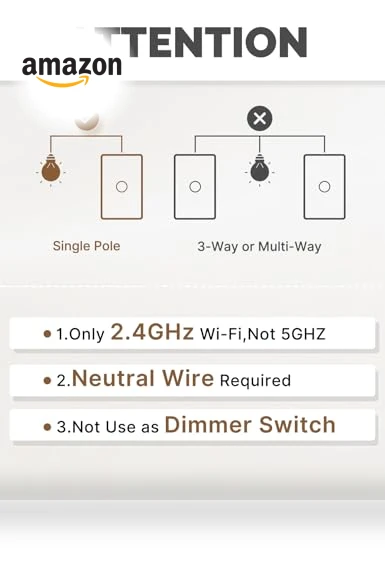 Smart Touch Wall Light Switch — Dimmer Switches, MOES