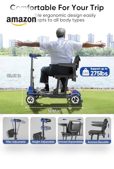 Ultra Lightweight Folding Mobility Scooter — Push Scooters, Snxyda