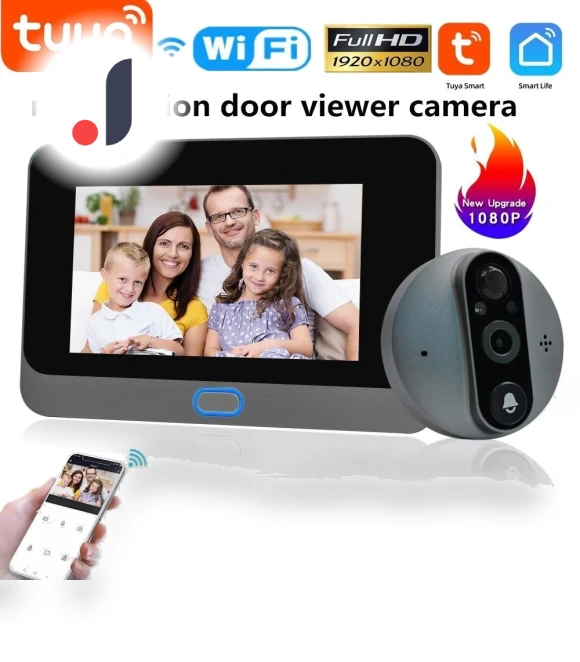 Smart WiFi Electric Doorbell with Peephole — Smart Home Security, Crown Global