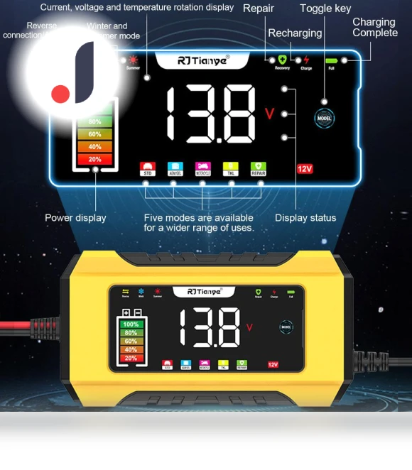Full Automatic Car Battery Charger — Chargers, Dream Garage