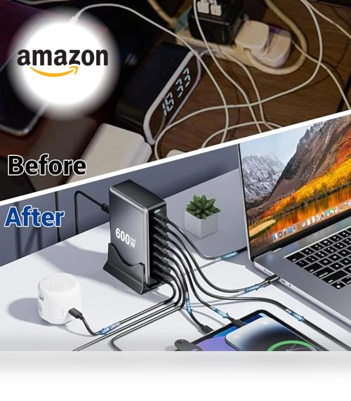 8 Port USB C Fast Charging Station — Chargers, Perhanmm
