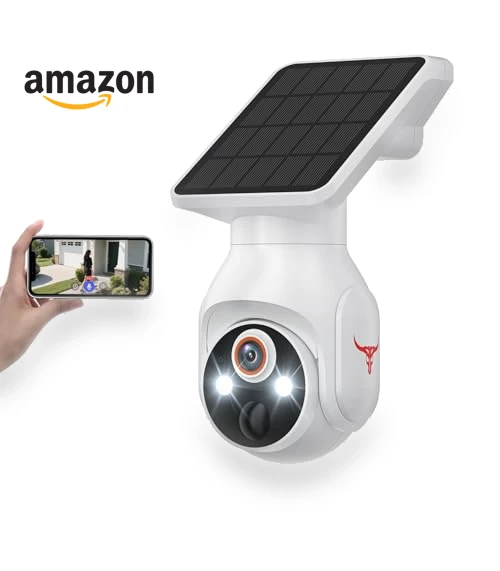 WiFi Security Camera with Solar Panel — Smart Home Security, SizzChat