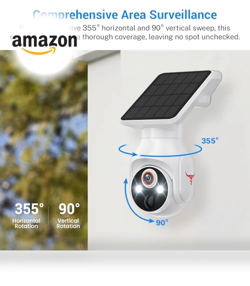 WiFi Security Camera with Solar Panel — Smart Home Security, SizzChat