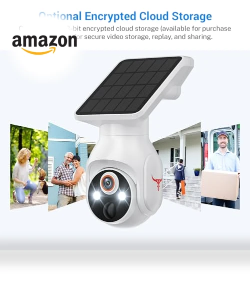 WiFi Security Camera with Solar Panel — Smart Home Security, SizzChat