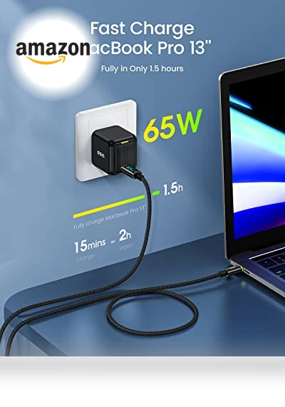65W PD USB C Charger with LED Display Cable — Chargers, AOHI