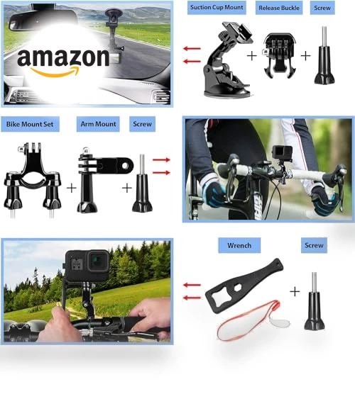 Action Camera Accessories Kit — Wearable Cameras, HONGDAK