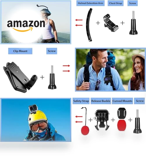 Action Camera Accessories Kit — Wearable Cameras, HONGDAK