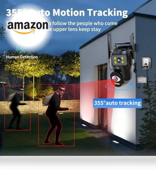 Dual Lens WiFi Security Camera Outdoor — Security Cameras