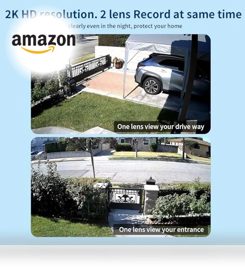 Dual Lens WiFi Security Camera Outdoor — Security Cameras