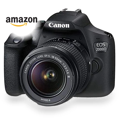 DSLR Camera with 18-55mm Lens and Accessories — Professional DSLR Cameras, Canon