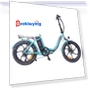 20-inch Folding Electric Bike with Fat Tires - Blue — Bikes by Fafrees