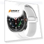 Thumbnail Groove Magnetic Folding Silver Buckle Silicone Watch Band — Smartwatch Straps, Samsung