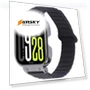 थंबनेल Metal Black Frame Integrated I-shaped Magnetic Silicone Watch Band — Watch Accessories, Redmi